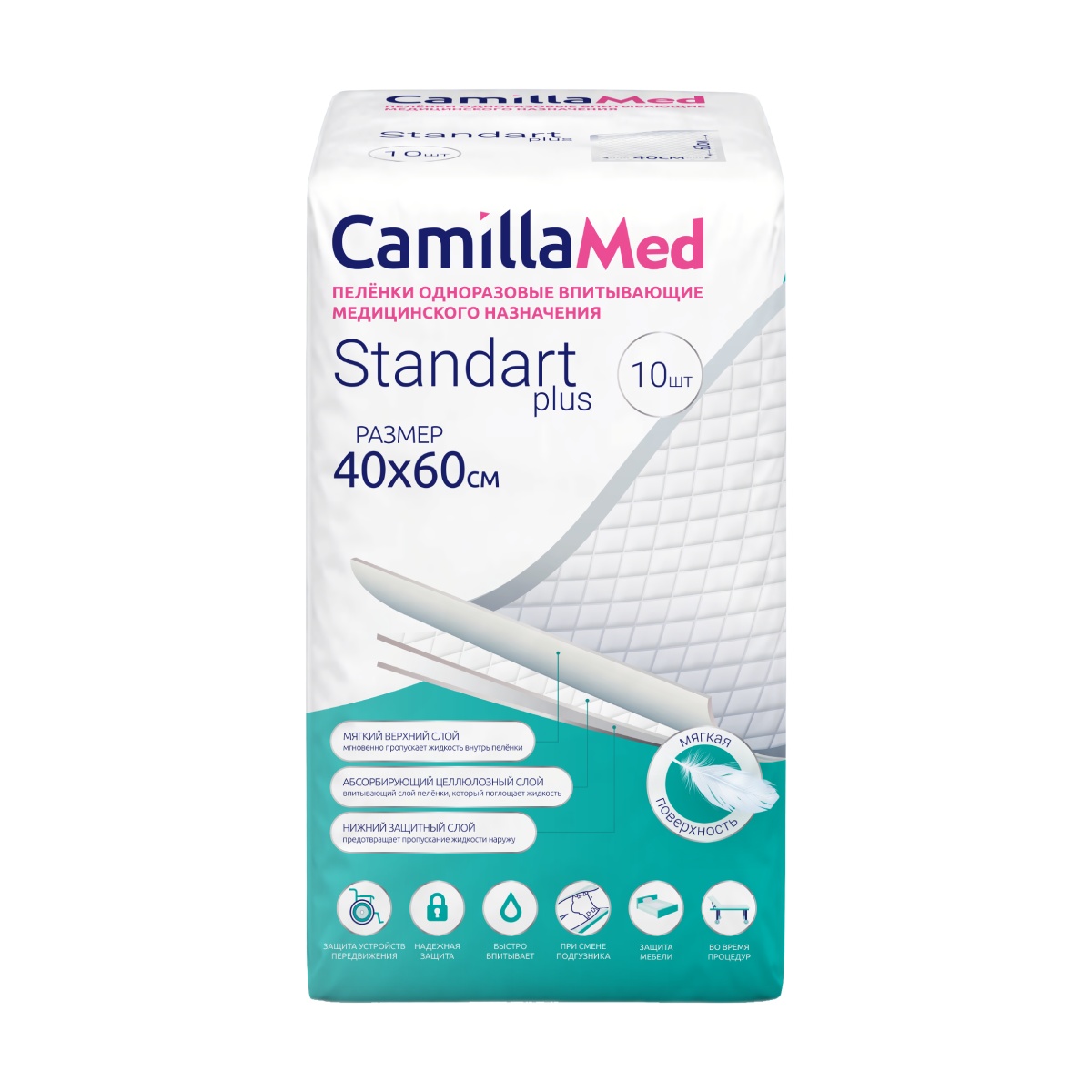 Пелёнки CamillaMed Standart Plus 40x60