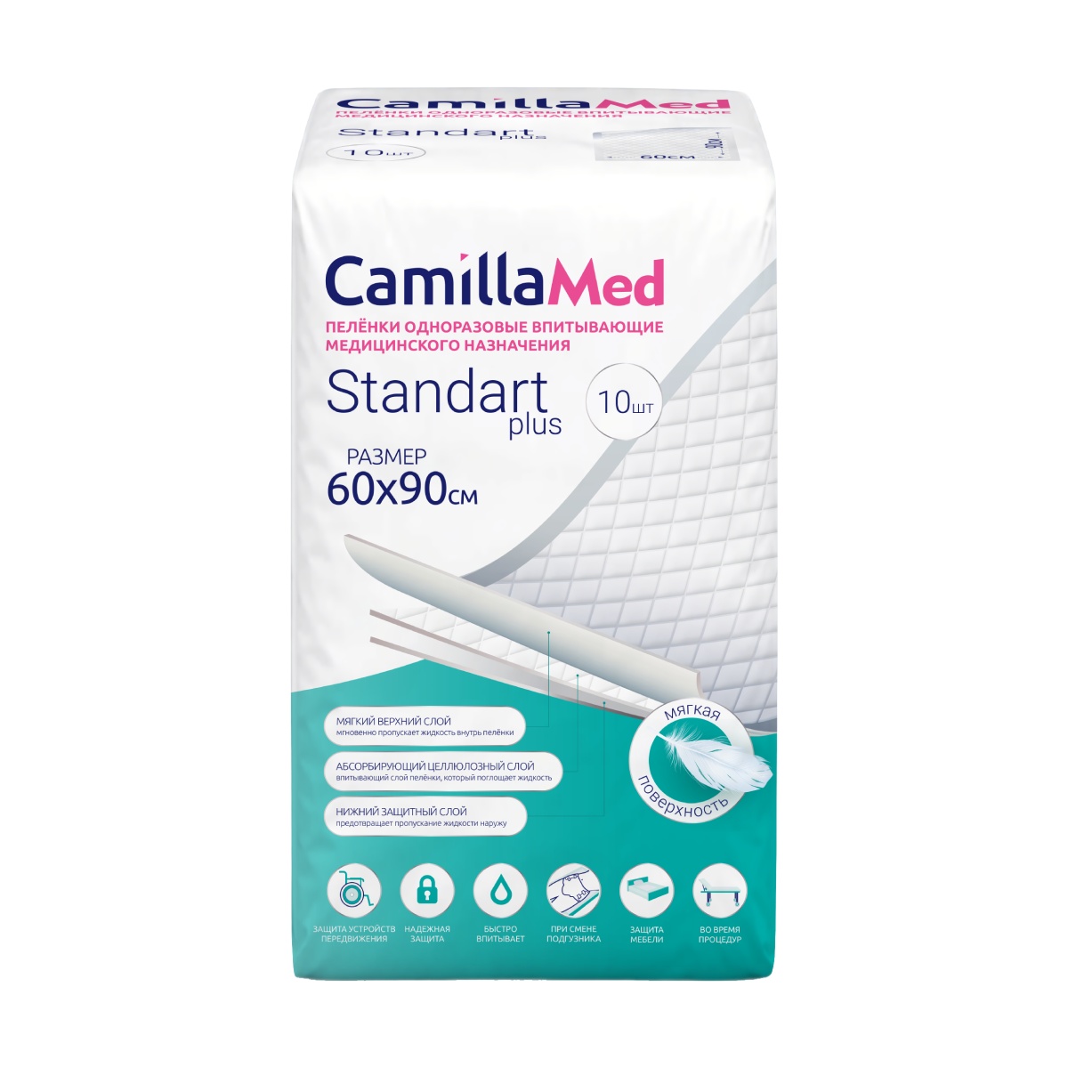 Пелёнки CamillaMed Standart Plus 60x90